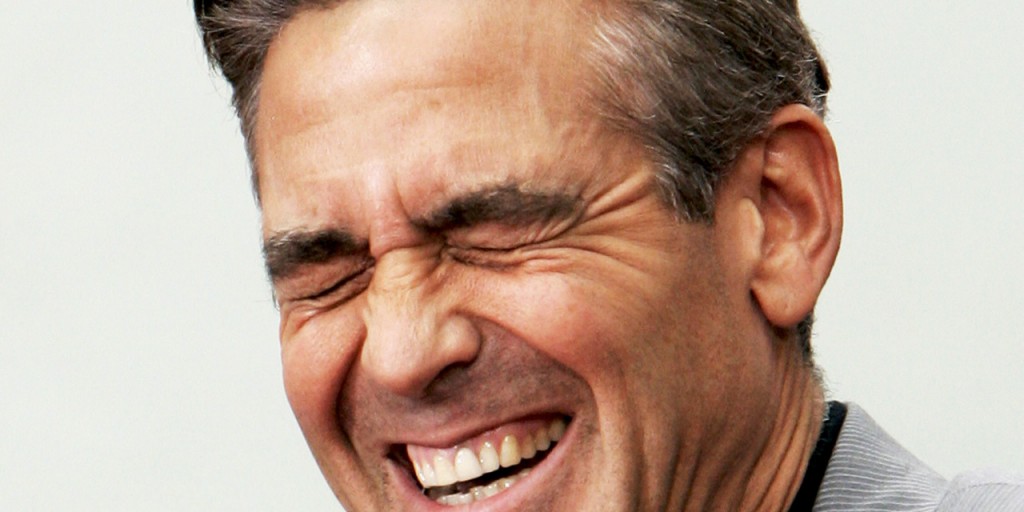 Clooney has a laugh / Source: Lean / Luxe
